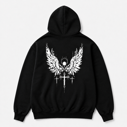Vexora Noir Floraison unisex hoodie
