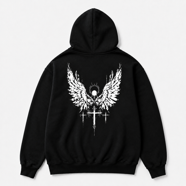 Vexora Noir Floraison unisex hoodie